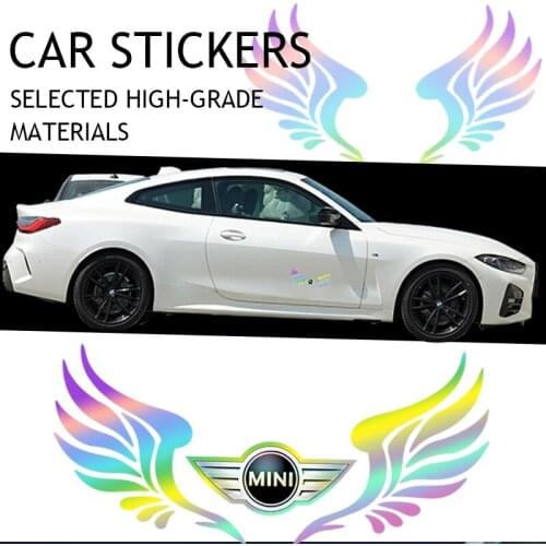 1pcs Car Colored Wings Sticker Rear Glass Occlude Scratches For Mini Cooper F54 F55 F56 F57 F60 R50 R52 R53 R55 R56 R57 R58 R59