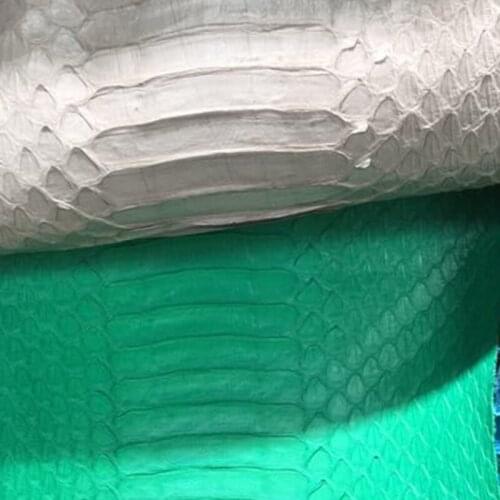 100% Genuine finished Long belly Matte Cutted Snake Leather for shoes/wallets ,Free Shipping