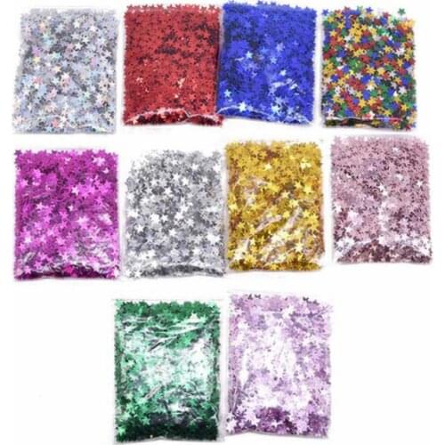 500PCS Shiny Gold Star Confetti Sprinkles Party Table Decor Romantic Wedding Room Birthday Party Decoration Balloon Accessories