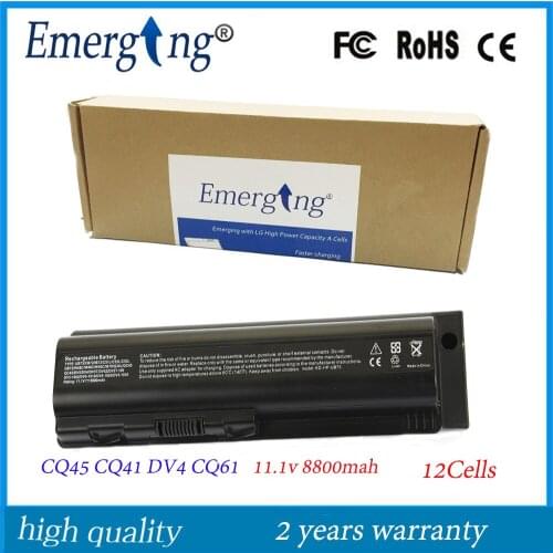 12cell 11.1V 8800mah Japanese Cell New Laptop Battery for HP DV4 DV5 CQ50 CQ60 CQ61 DV6 G61 G62