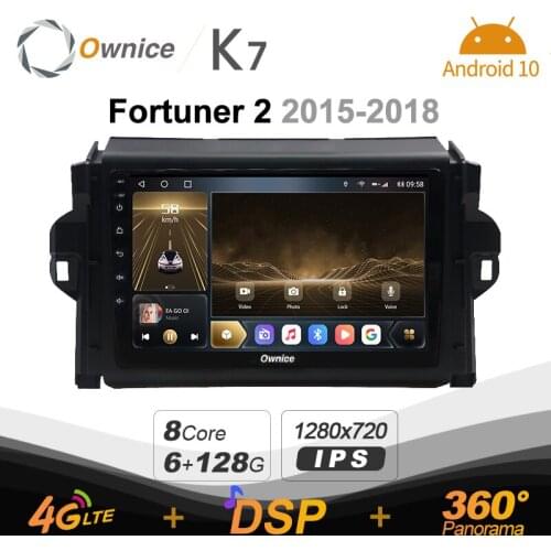 Ownice K7 2din Car Radio Android 10.0 Multimedia Video Player for Toyota Fortuner 2 2015-2018 GPS Navigation Octa Core 5G WiFi