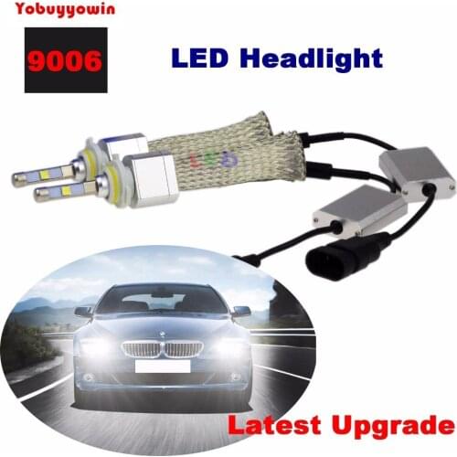 Free Shipping 2x 9600LM 80W 9006 HB4 9012 LED Car Headlight Kit Fog Light Bulb Super Bright 6000K White No Fan With Copper Belt