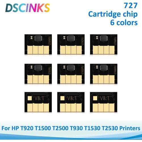 Free Shipping 130ML Chip For HP 727 Chip For HP T920 T1500 T2500 T930 T1530 T2530 Cartridge Chip
