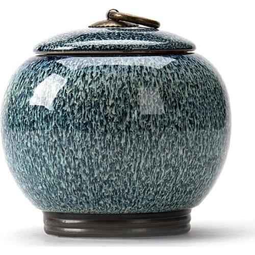 Household storage tanks, stoneware tea tanks, portable Pu' green tea sealed tanks, storage tanks, ceramic travel tea boxes