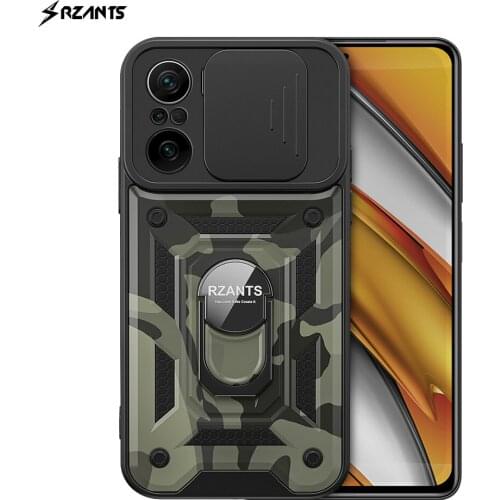 Rzants For Xiaomi POCO F3 Case Camouflage [Jungle tank] Shockproof Ring Hard Casing Lens Protection Military Cover