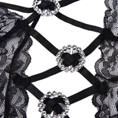 Black G String Lace Floral Sling Women Sleepwear Teddies Bodysuits For Adult Games Sexy toy
