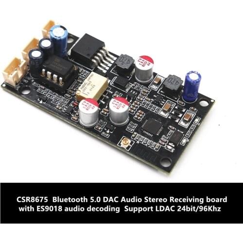 CSR8675 Bluetooth 5.0 DAC Audio Stereo Receiving board with ES9018 audio decoding Support LDAC 24bit/96Khz