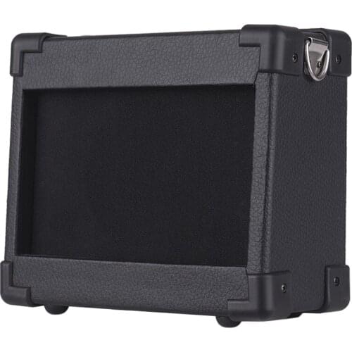 Wooden Guitar Amplifier Amp Speaker 5W with 6.35mm Input 1/4 Inch Headphone Output Supports Volume Tone Adjustment Overdrive