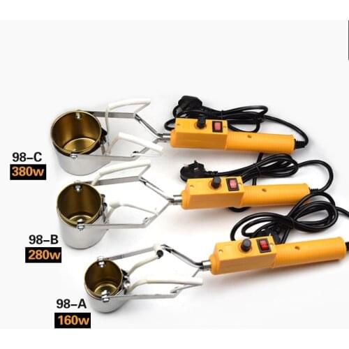 160W-380W Electric Portable Solder Furnace For Casting Heads Lead Tin Indium Soldering Tools Using Stainless Steel Solder Pot