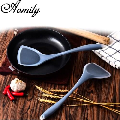 Amoliy Food Grade Silicone Spatula Heat-Resistant Kitchen Scraper Flexible Nonstick Spatula Baking Cooking Spoon Spatula