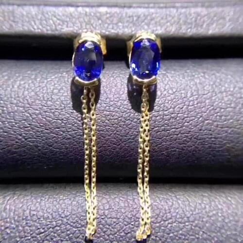 The Best Wedding Gift Tanzanite Earring 925 sterling silver Natural And Real Tanzanite Earring