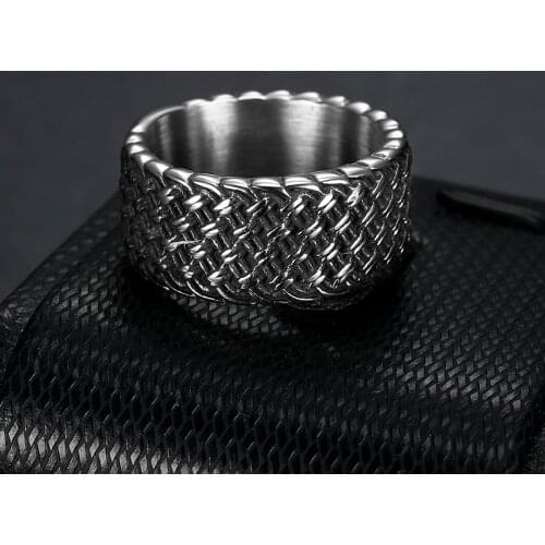 Megin D Classic Personality Simply Style Geometry Circle Stainless Steel Mens Rings for Father Lover Friend Fashion Gift