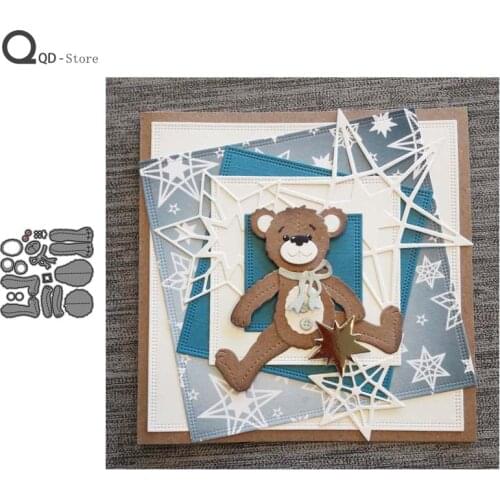 Naughty Bear Puzzle Cutting Dies Scrapbooking Metal Cutting Dies DIY Card Make Mould Model Craft Decoration Handmade Tools