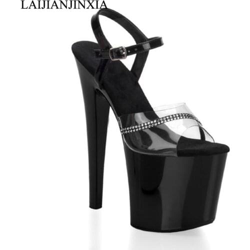 LAIJIANJINXIA Sexy Women New Sandals Pole Dance Shoes Ultra 20cm High Heels Pumps Night Club Party Dress Shoes