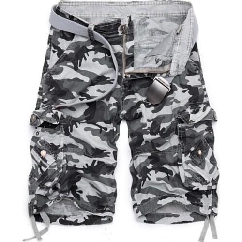 Skin-friendly Simple Camouflage Print Men Shorts Streetwear Short Pants Camouflage Print for Dating