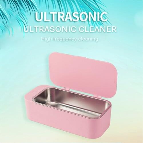 Ultrasonic Jewelry Cleaner Bath for Watches Contact Lens Glasses Denture Teeth Portable Electric Makeup Brush Cleaner