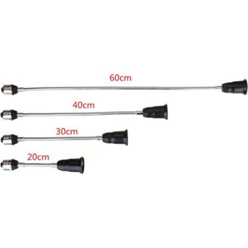High Quality E27 to E27 LED Light Bulb Lamp Holder Flexible Extension Adapter Converter Screw Socket 20cm/30cm/40cm/60cm