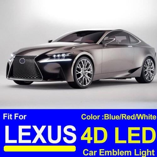 10.5cm 12.5cm 4D Car Emblem Light Badge Cvoers Auto Logo Lamp for GS300 ES300 ES240 DS350 LS270 RX450h CT200h EX250