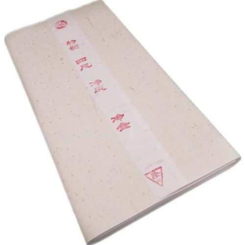 100sheets Bamboo Xuan Paper Ripe Calligraphy Paper Papel Arroz Half Ripe Xuan Paper Chinese Painting Writing Supply Rijstpapier
