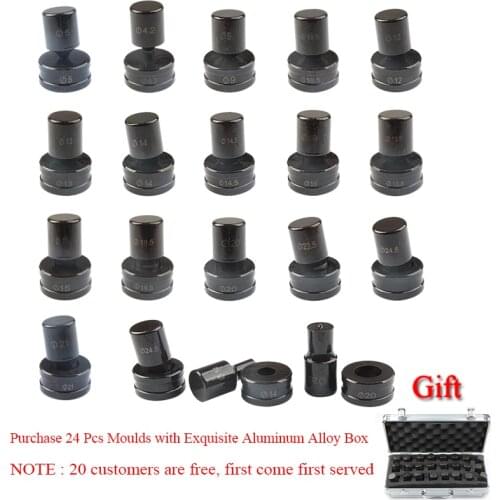 24 Pcs Hydraulic Punching Mould CH-70 Circular Hole Hydraulic Punching Dies Manual Punch Die