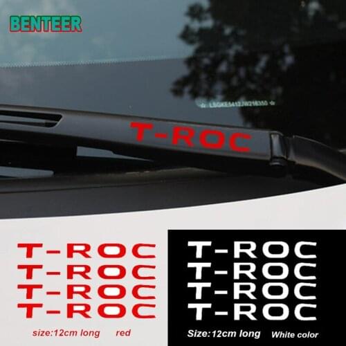 4pcs Car wiper decoration sticker For Volkswagen T-Roc TROC Car Styling