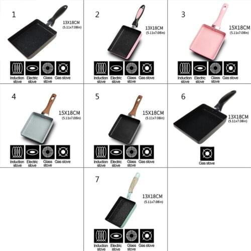 Nonstick Retangular Omelette Pan Tamagoyaki Egg Pan for stovetop and Induction H58C