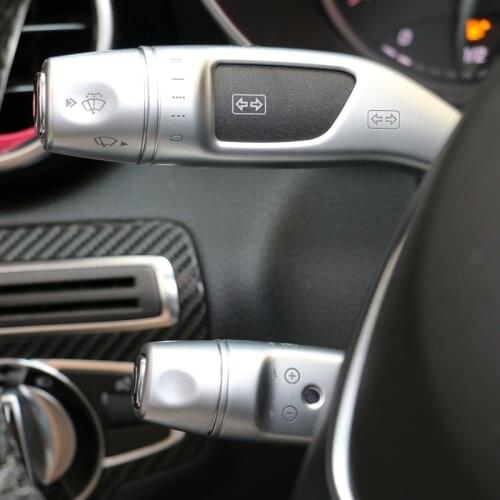 Car styling ABS Wiper Shift lever Cruise sequins covers frame stickers for Mercedes Benz C E S class CLA GLS GLC CLK Accessories