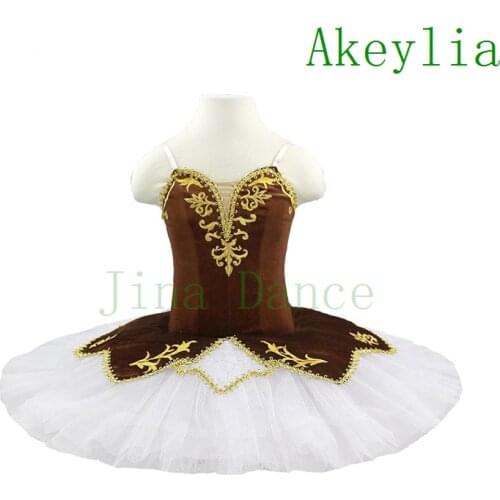 Brown Professional Ballet Tutu For Adult Female Classical Ballet Tutu Pancake Tutu Ballet Skirt Girl Dress Ballet Practice Child