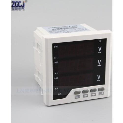 CJ-3AV33-3O-T AC/DC 85-265V supply 0-450V AC range 3 phase digital voltage meter with 3 switch signal output with RS485