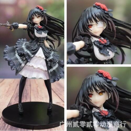 In stock 23cm DATE A LIVE 30th Anniversary Ver Tokisaki Kurumi Changeable face nightmate Action figure toys doll Christmas gift