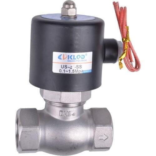 AC220V AC110V DC24V DC12V 1" NPT Electric Solenoid Valve Stainless Steel 304 High Temperature Steam Valve Normally Closed