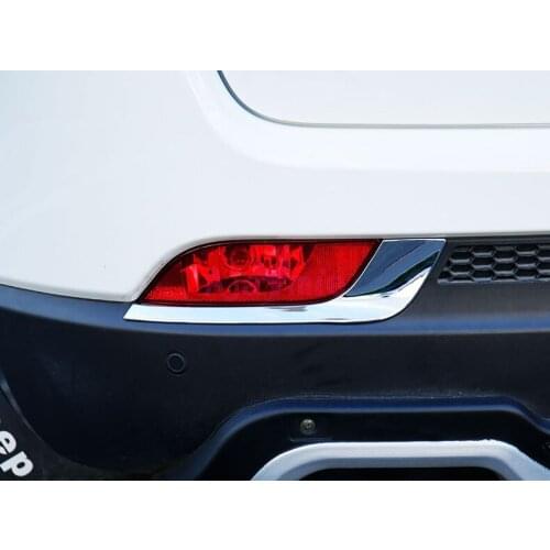 Chrome Car Styling Rear Fog Lamp Cover Light Trim Overlay Garnish Panel 2017 2018 For Jeep Compass Accessories