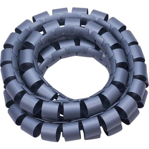 Othmro Gray Spiral Wire Wrap Cable Cord Diameter 20/40mm PE Polyethylene Tubing for Computer Cable Hose Wound Tube