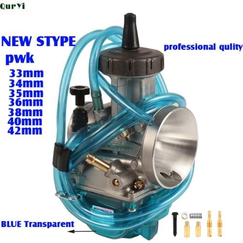 33 34 35 36 38 40 42mm Motorcycle PWK Carburetor With Blue Transparent For 2/4T Scooter ATV Dirt Bike