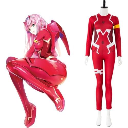 DARLING in the FRANXX Cosplay Zero Two Code 02 Pilot Jumpsuit bodysuit Red Cosplay Costumes