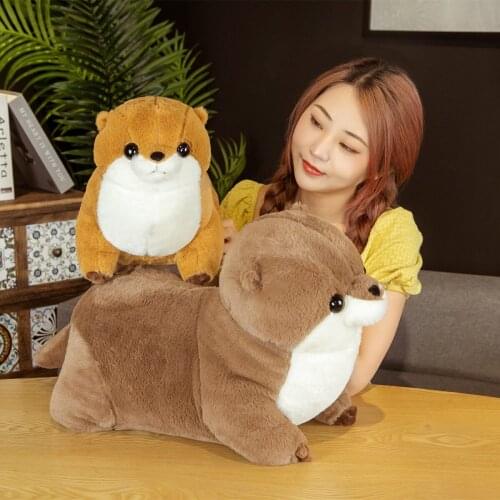 Creative Cute 50/65CM Plush Animals Dolls Super Soft Otter Toys Children Plush Dolls Sofa Bed Cushion For Kids Birthday Gifts