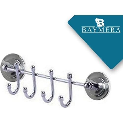 Baymera Adhesive 4'lü Bathroom Robe Hook