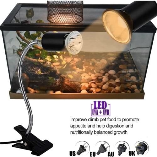 UVA+UVB Turtle Basking Lamp 25W/50W/75W Reptile Heating Bulb Full Spectrum Promote Appetite Reptile Heating Light for Reptiles