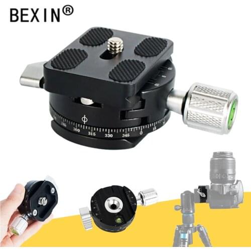 Mini camera clamp dslr quick release clamp tripod plate mount clip panoramic rotating clamp for arce adapter tripod camera