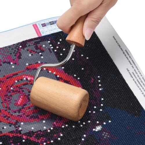 5D DIY Special Shaped Diamond Painting Tool Wooden Roller Diamond Painting Accessories for Full Square Round Sticking Tightly