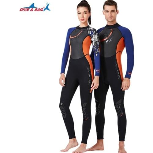 Men’s Women’s 3mm Neoprene Full Body Wetsuit Super Stretch Perfect for Surfing, Diving, Snorkeling, All Water Sports Long Sleeve