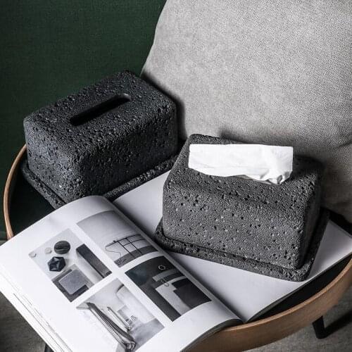Nordic Creative Tissue Boxes Simple Vintage Living Room Container Storage Tissue Boxes Boite A Rangement Home Garden DB60ZJ