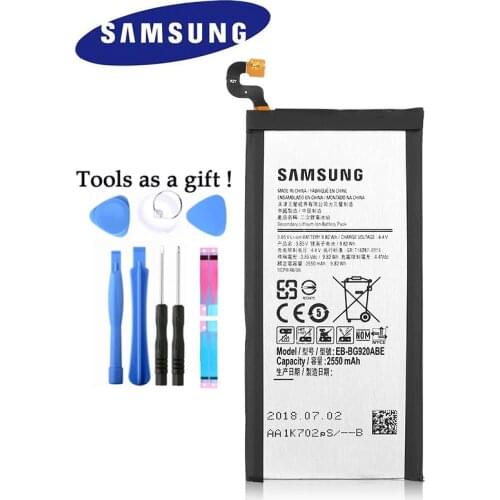 SAMSUNG Orginal EB-BG920ABE EB-BG920ABA 2550mAh battery For SAMSUNG Galaxy S6 G9200 G9208 G9209 G920F G920 G920V/T/F/A/I +Tools