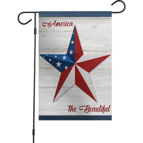 Patriotic Garden Flag 4th of July USA Star Strip Printed Independence Day Vertical Yard Banner Outdoor Party Decoration Y5JC