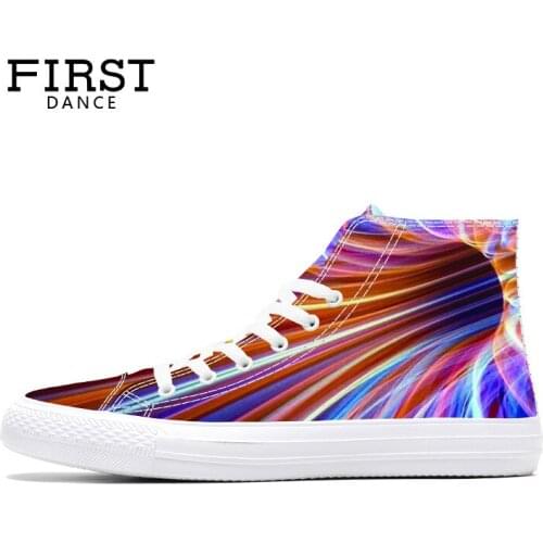 Printing Sneaker Fashion Men Classic Canvas Lightweight Shoes High Top Breathable Men Flats Casual Custom Shoes Women Footwear