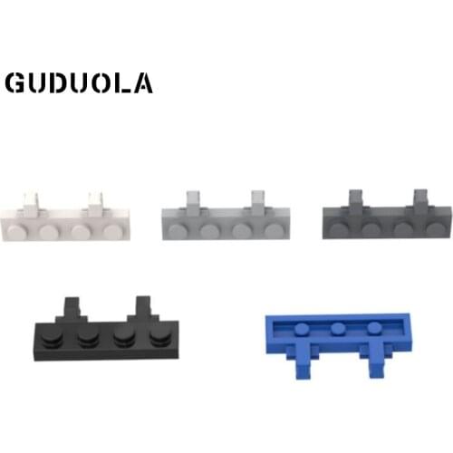 Guduola 44568 Plate 1 x 4 Locking with Two Single Stubs Small Particle Puzzle MOC Build Parts Education Toys 30pcs/LOT