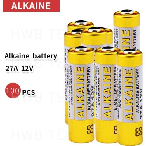 100PCS 27A 12V dry alkaline battery L828 27AE 27MN A27 for doorbell,car alarm,walkman,car remote control etc