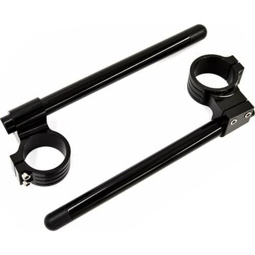 Universal Adjustable CNC Higher Raised 45MM Clip On Clipons Fork Handlebars Handle Bar Cafe Racer Motorcycle CBR600RR GSXR600