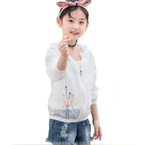 Girls Outerwear Coat Appliques Girl Coat 2021 Newest Girls Jackets Casual Style Childrens Summer Clothes 6 8 10 12 14