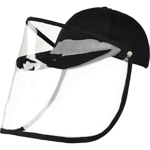 Unisex Anti-spitting Protective Peaked Hat Transparent Cover Cotton Baseball Cap